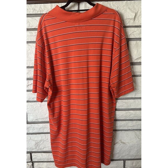 The Foundry Shirt Men's 2XLT Orange Striped Pima Cotton Quick Dri Comfort Golf - Picture 8 of 8